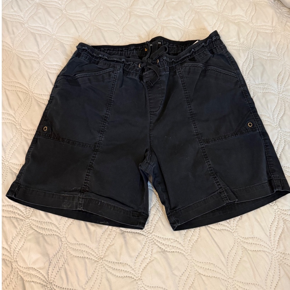 Lee Relaxed Fit Mid Rise Black Drawstring‎ Utility Shorts Size 8 Medium